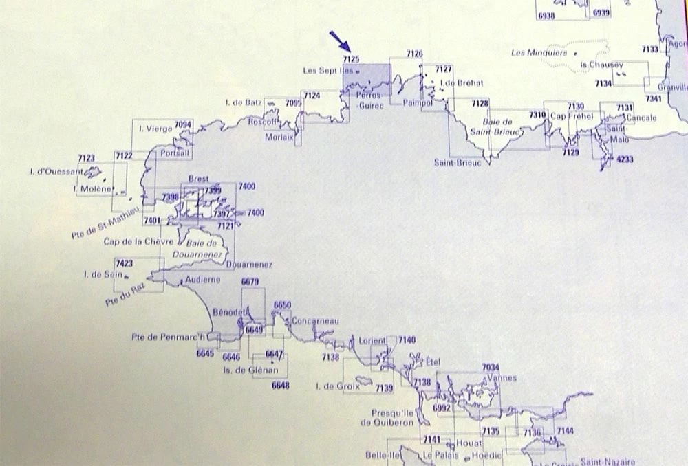 Carte Marine 7125 L Abords De Perros Guirec SHOM – Image 2