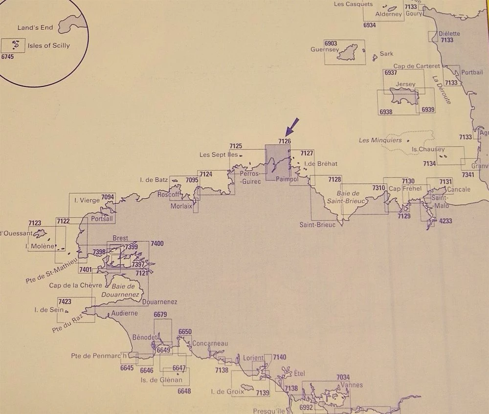 Carte Marine 7126 L île Balanec Aux Héaux De Bréhat SHOM – Image 2