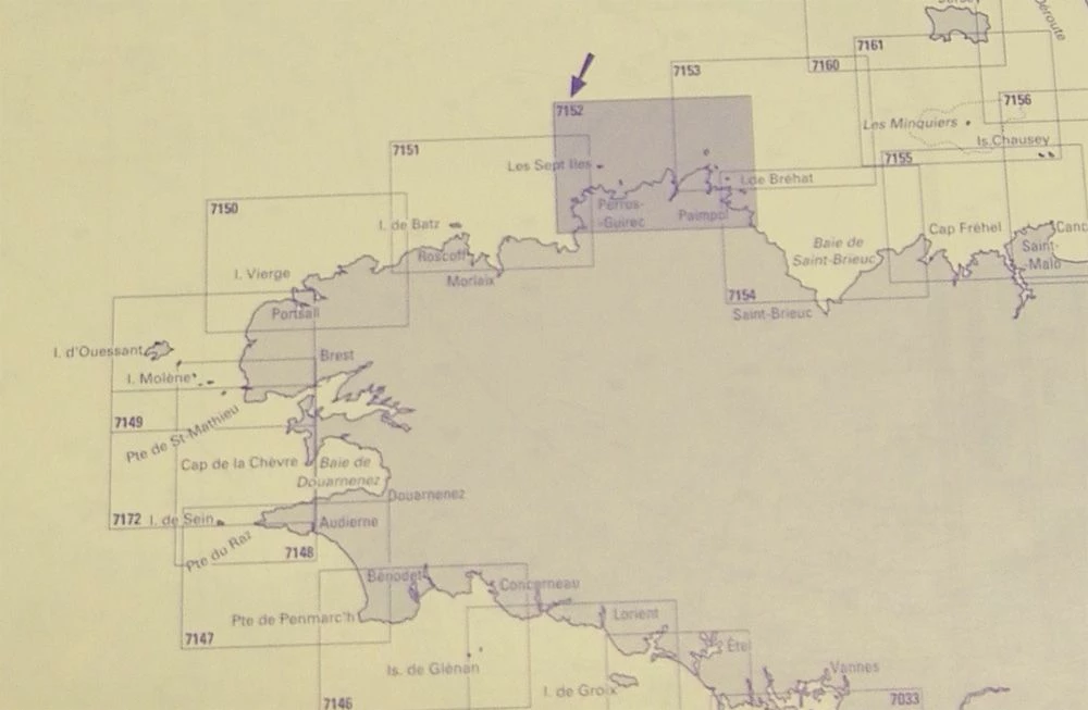 Carte Marine 7152 L Ile Grande à Ile De Bréhat SHOM – Image 2
