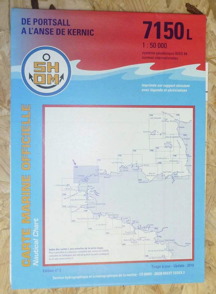 Carte Marine 7150 L De Portsall à L'anse De Kernic SHOM