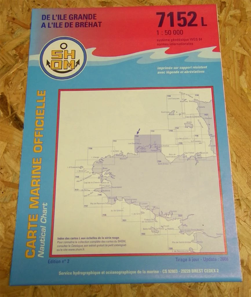 Carte Marine 7152 L Ile Grande à Ile De Bréhat SHOM